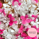 FlutterFly® Petal Confetti - White Fuschia