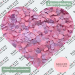 Paper Confetti hearts 1.5cm - Rose Pink Lavender