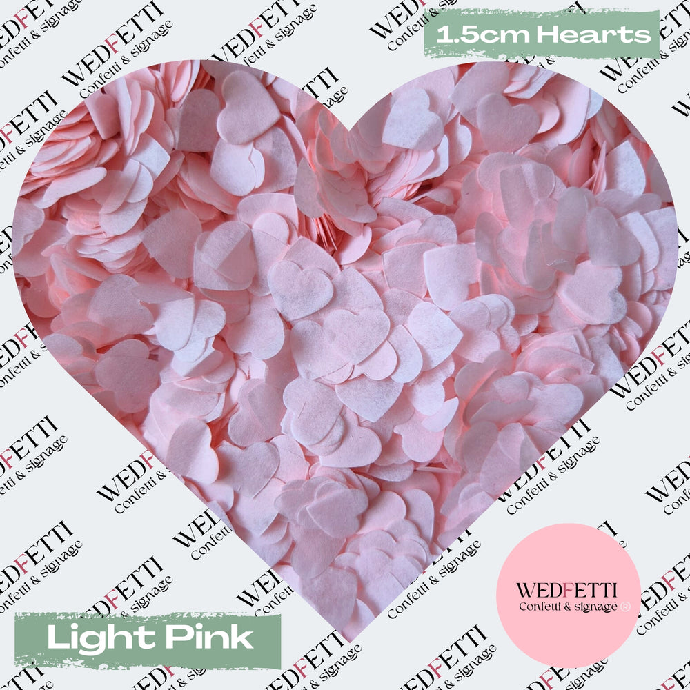 Paper Confetti hearts 1.5cm - Light Pink