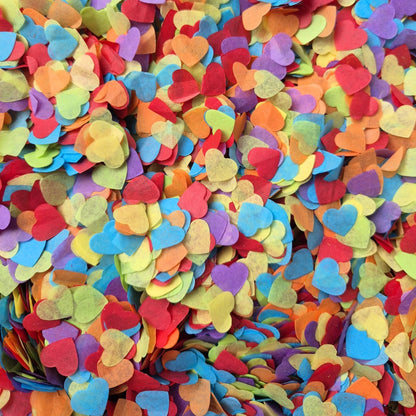 Paper Confetti hearts 1.5cm - Classic Party Mix