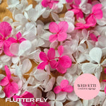FlutterFly® Petal Confetti - White Fuschia