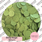 Circles Large 2.5cm Biodegradable - Deep Sage