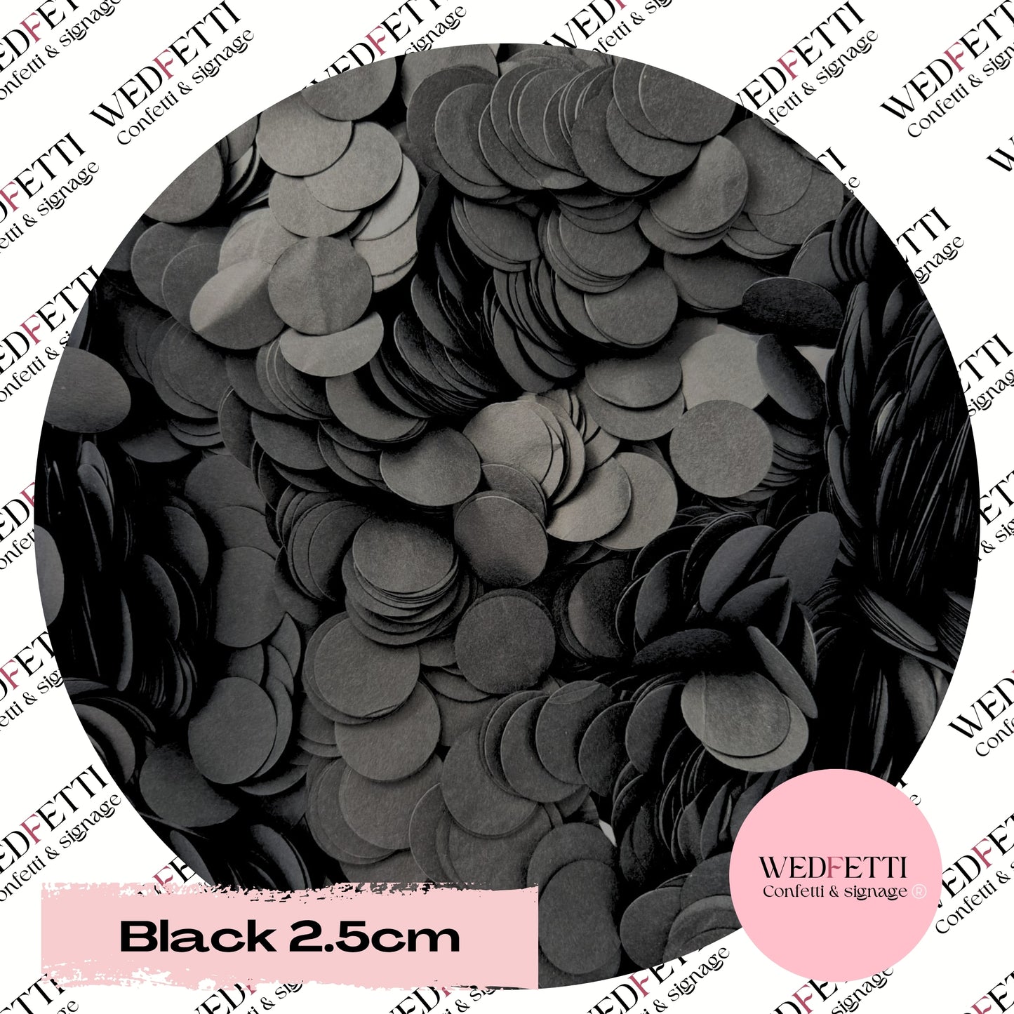 Circles Large 2.5cm Biodegradable - Black