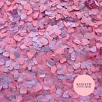 Paper Confetti hearts 1.5cm - Rose Pink Lavender