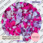 White Fuschia Purple Hydrangea mix