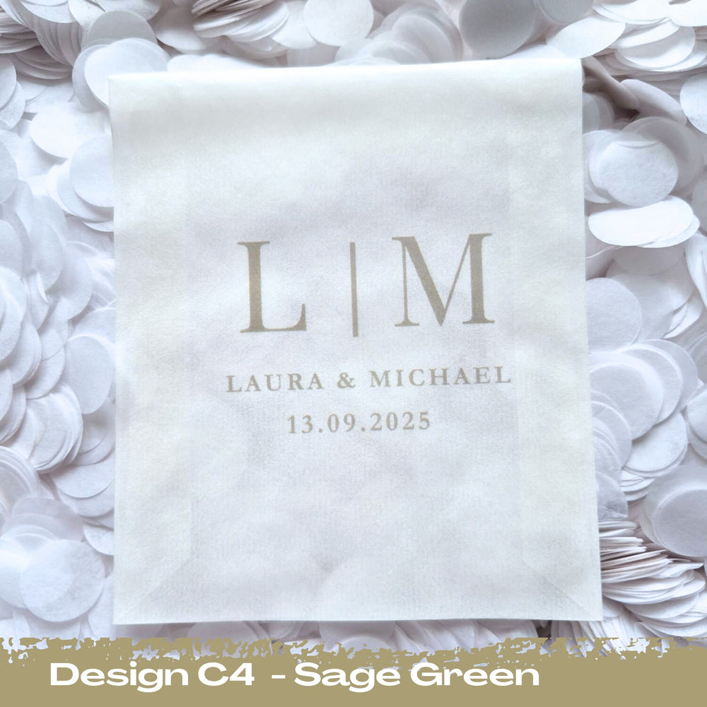 Confetti Packets Biodegradable - C4 Sage Green