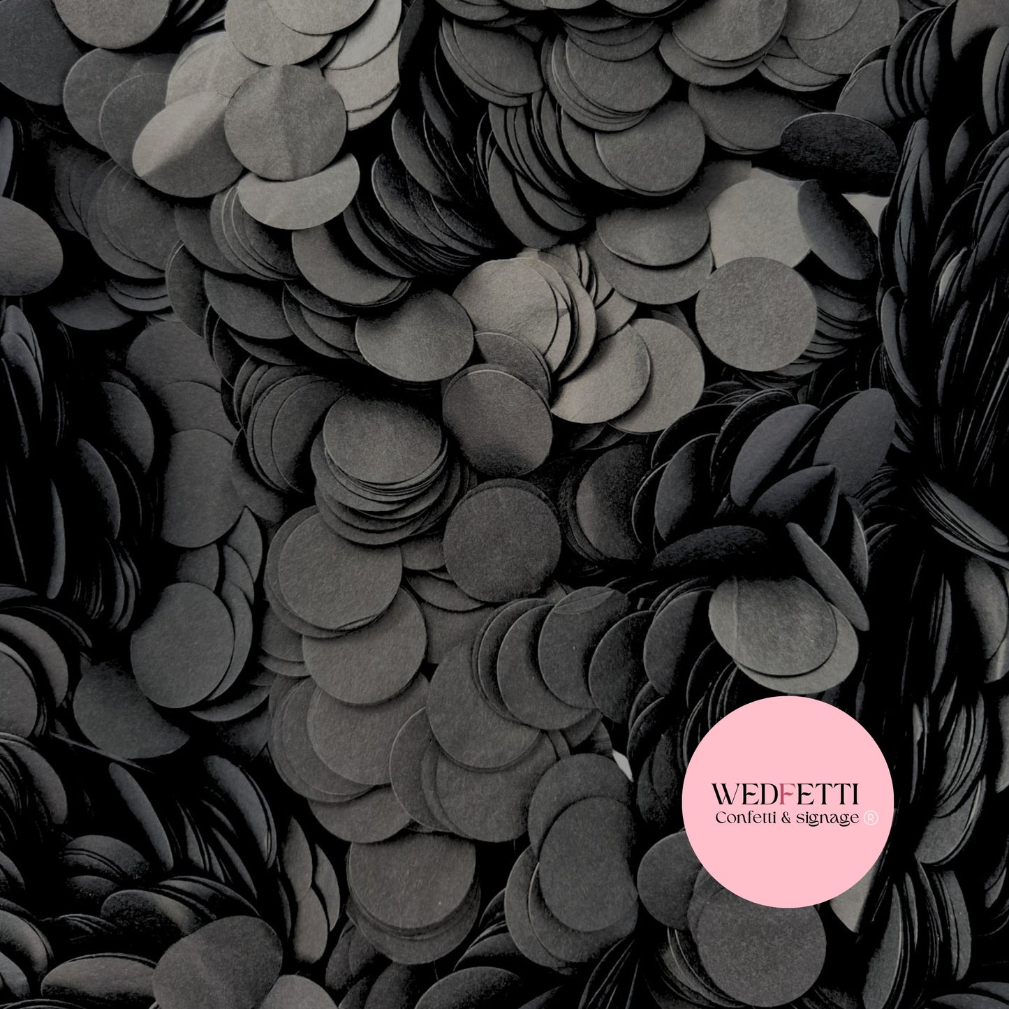 Circles Large 2.5cm Biodegradable - Black