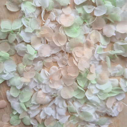 Snow Petal Confetti® - Light Mint Peach White