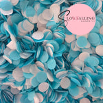 Slow falling paper Confetti - Turquoise + White