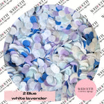 Slow falling paper Confetti - 2 Blue white lavender mix