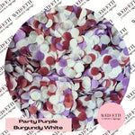 Slow falling paper Confetti - Party Purple Burgundy White