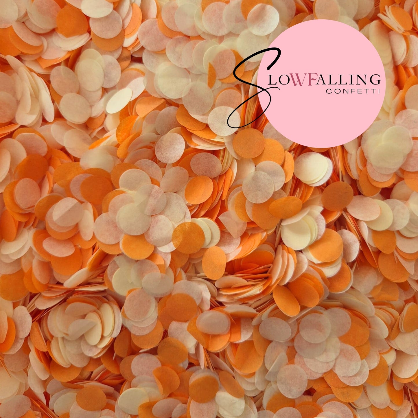 Slow falling paper Confetti - Orange Ivory