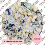 Slow falling paper Confetti - 2 Blue ivory white