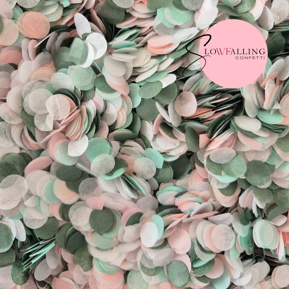 Biodegradable Slow falling paper Confetti - Sage Blush bulk bag 500g