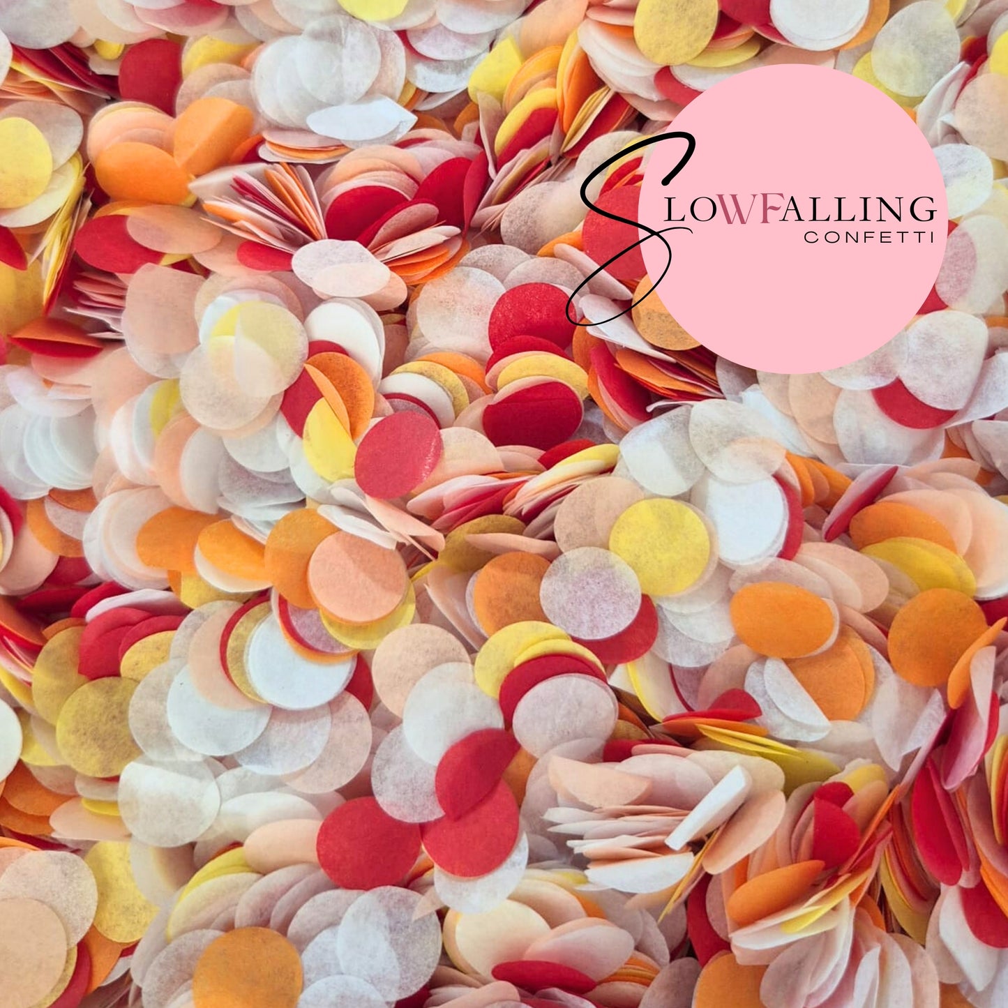 Slow falling paper Confetti - Sunset