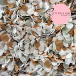 Slow falling paper Confetti - Chocolate Grey White