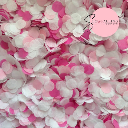 Slow falling paper Confetti - Double Pink
