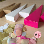 Slow falling paper Confetti - Ivory + White
