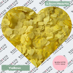 Paper Confetti hearts 1.5cm - Yellow