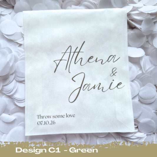 Confetti Packets Biodegradable - C1 Green