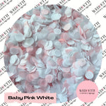 Slow falling paper Confetti - Baby Pink White