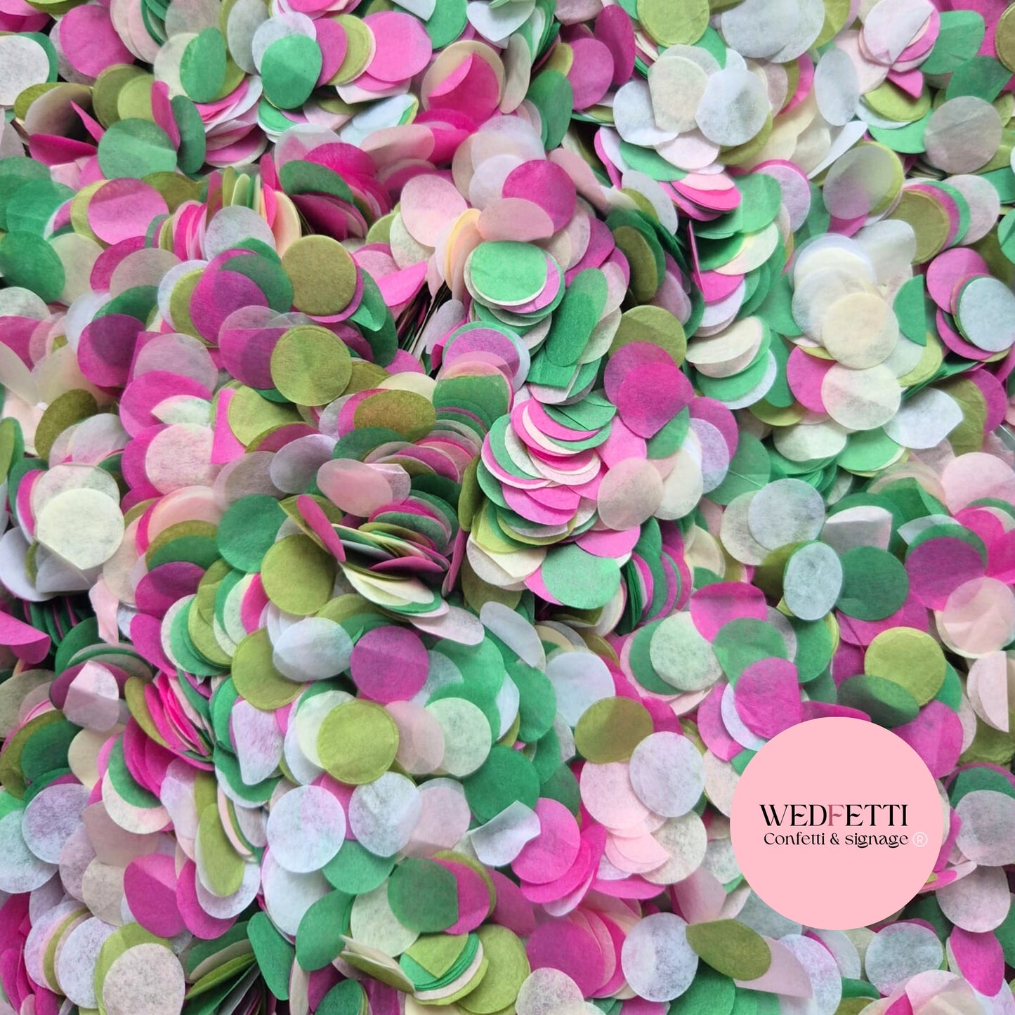 Slow falling paper Confetti - Fuschia Greens