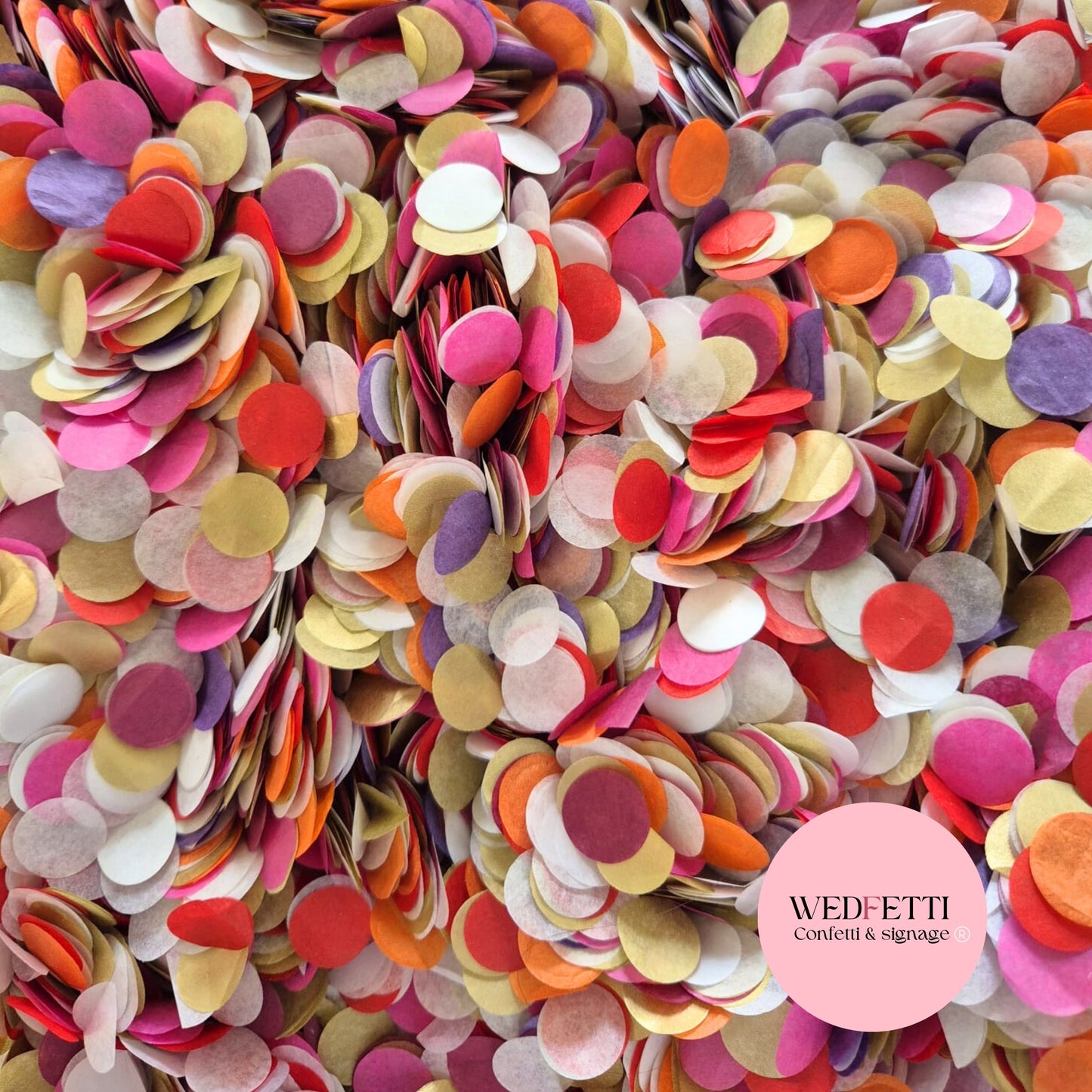 Slow falling paper Confetti - Golden White Dragon Mix