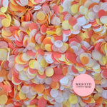 Slow falling paper Confetti - Rosey Red Yellow White