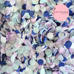 Slow falling paper Confetti - 2 Blue white lavender mix