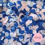 Slow falling paper Confetti - Dark Blue Baby Pink