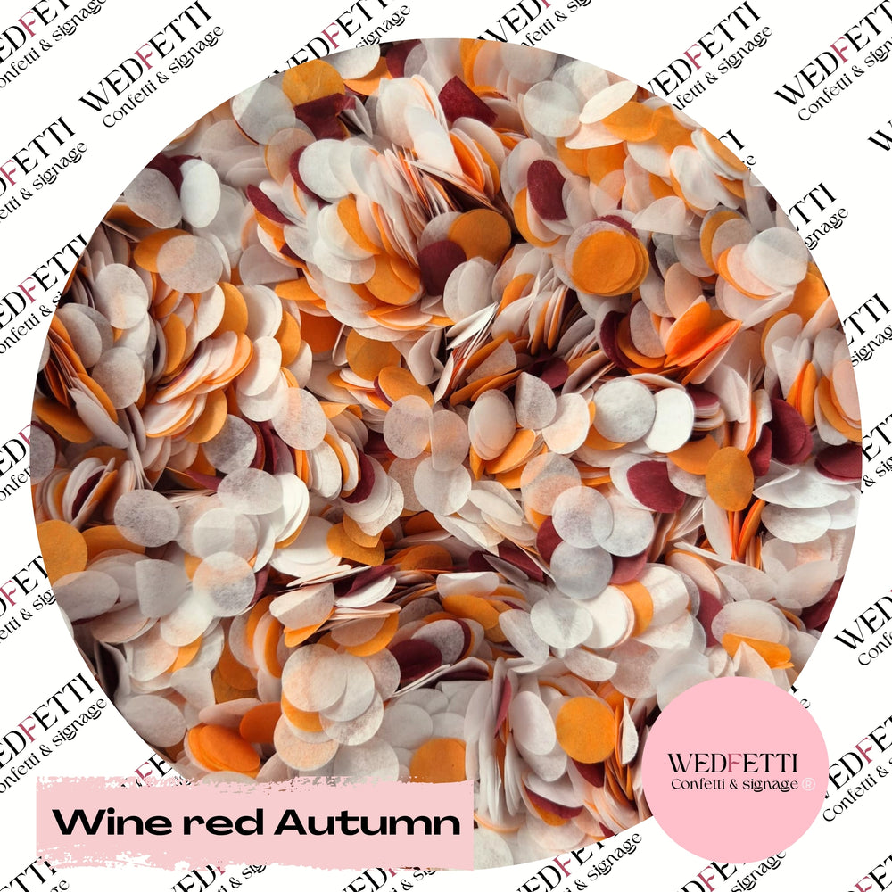 Slow falling paper Confetti - Wine Red Autumn