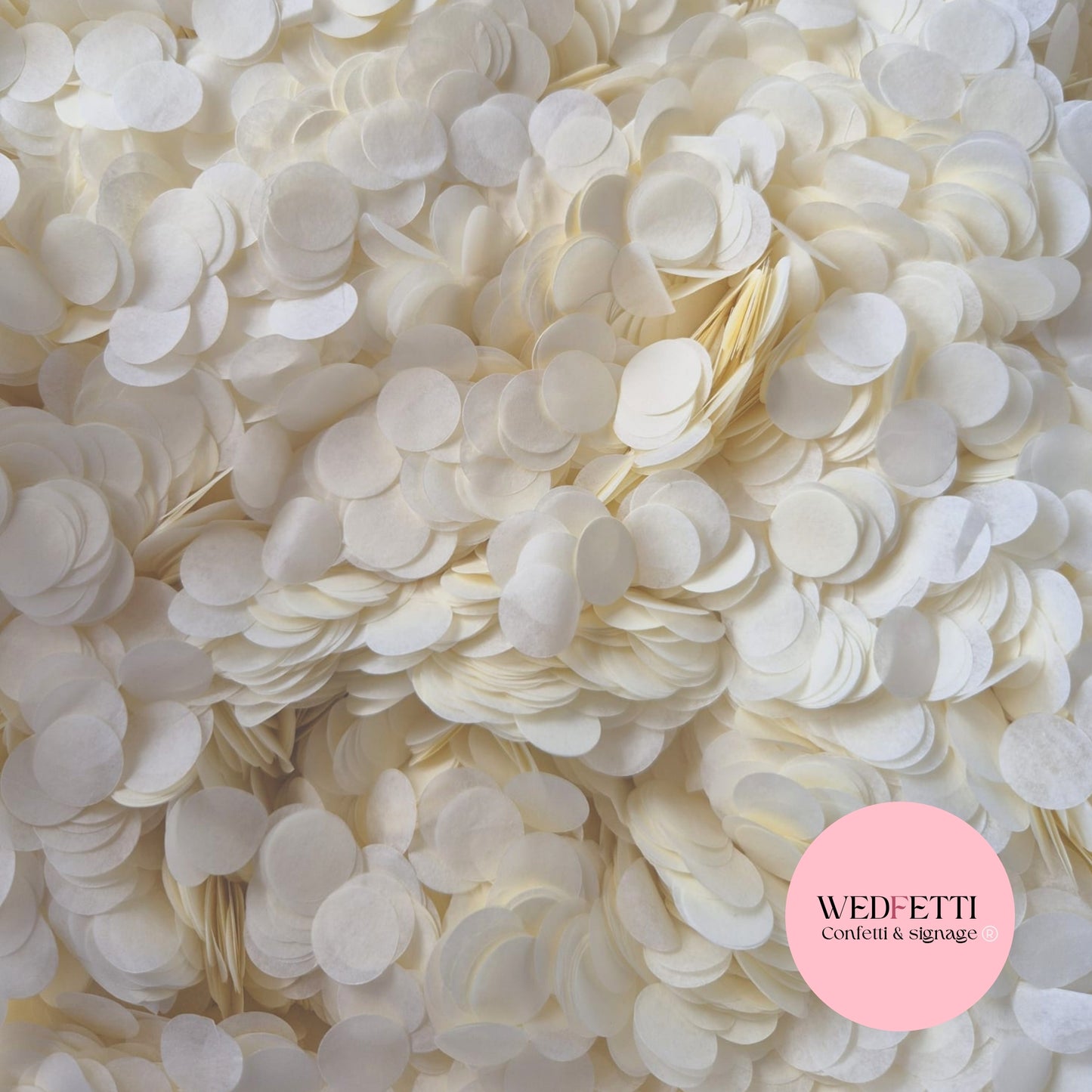 Slow falling paper Confetti - Light Ivory
