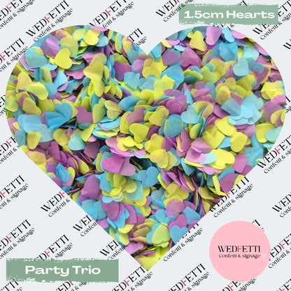 Paper Confetti hearts 1.5cm - Party Trio