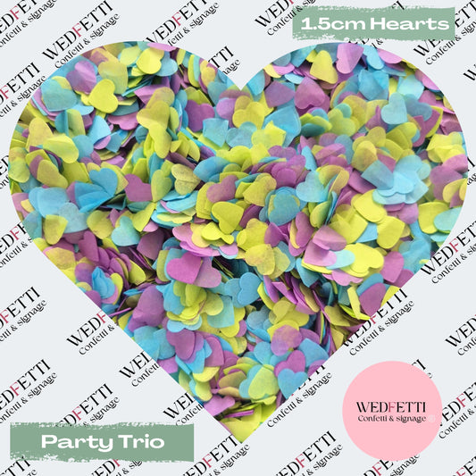 Paper Confetti hearts 1.5cm - Party Trio