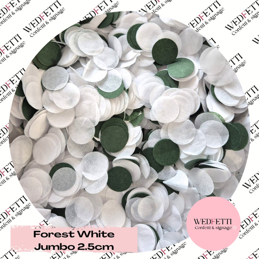 Circles Large 2.5cm Biodegradable - Forest White