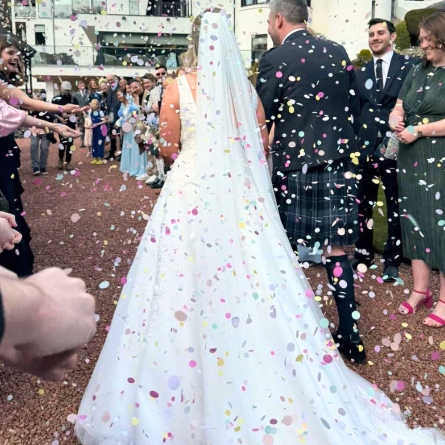 Slow falling paper Confetti - Pastel Party + Fuschia mix