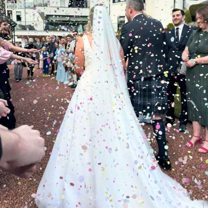 Slow falling paper Confetti - Pastel Party + Fuschia mix