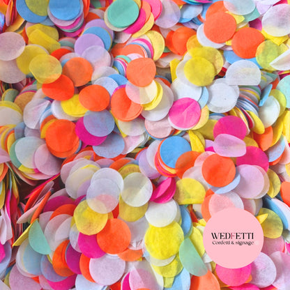 Circles Large 2.5cm Biodegradable - White Summer Mix