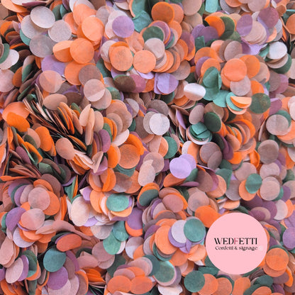 Slow falling paper Confetti - Chocolate Forest Violet Blusher