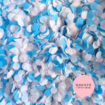 Slow falling paper Confetti - Party Blue White