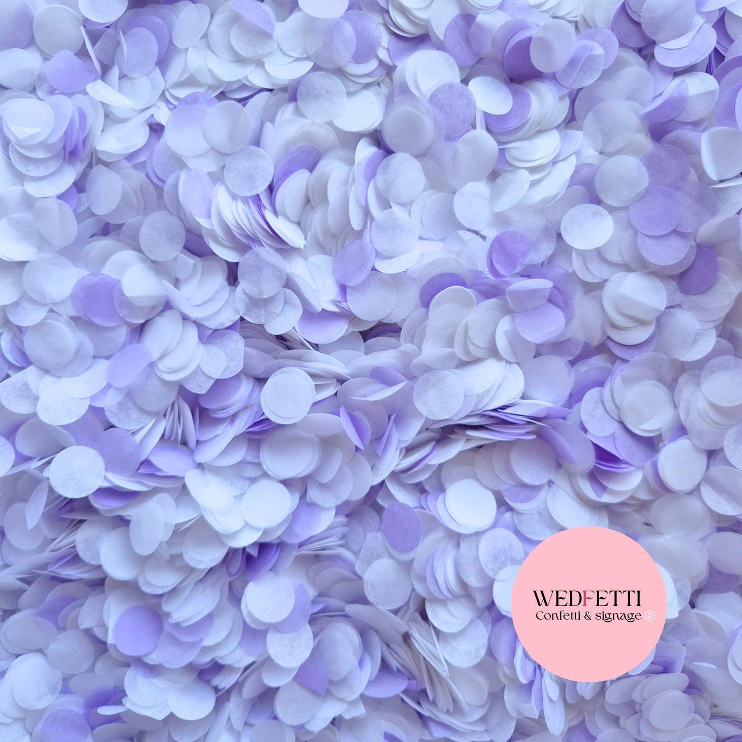 Slow falling paper Confetti - Violet White