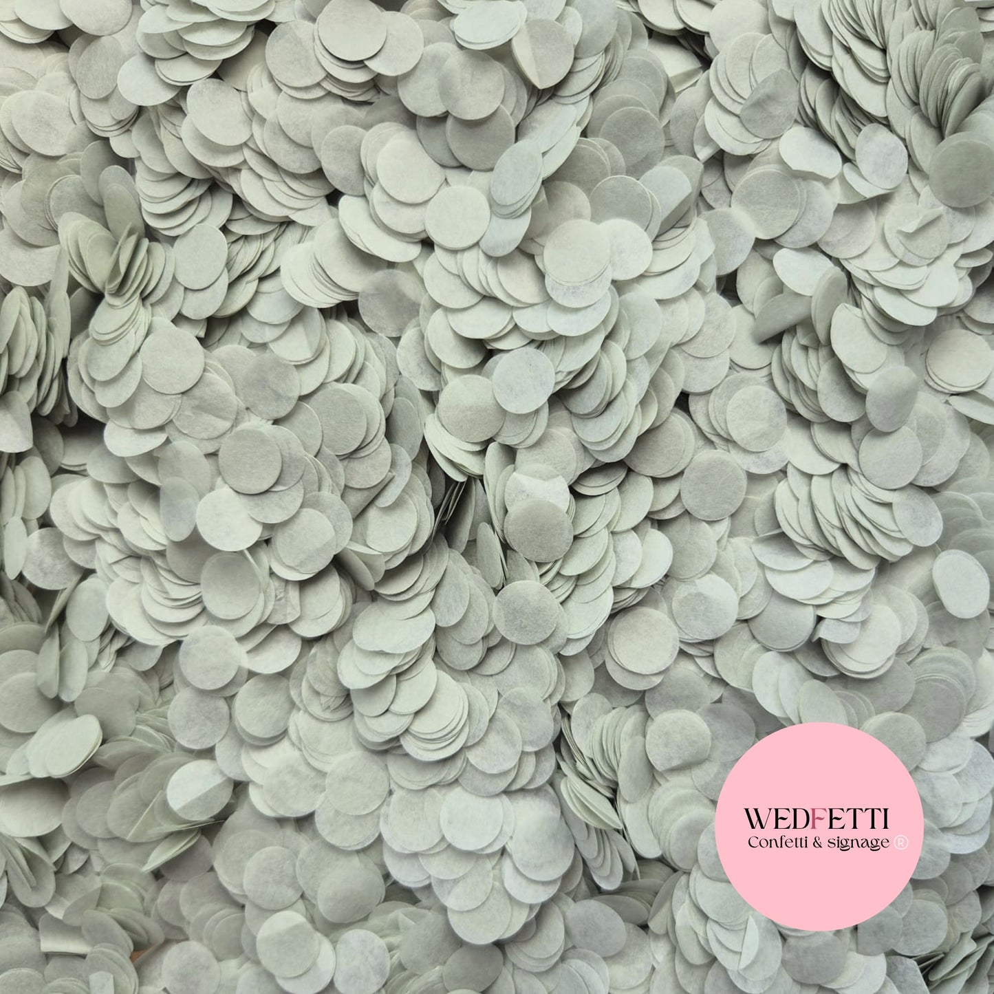 Slow falling paper Confetti - Light Sage Grey