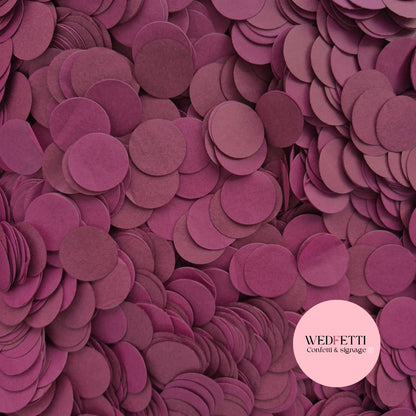Circles Large 2.5cm Biodegradable - Plum Burgundy