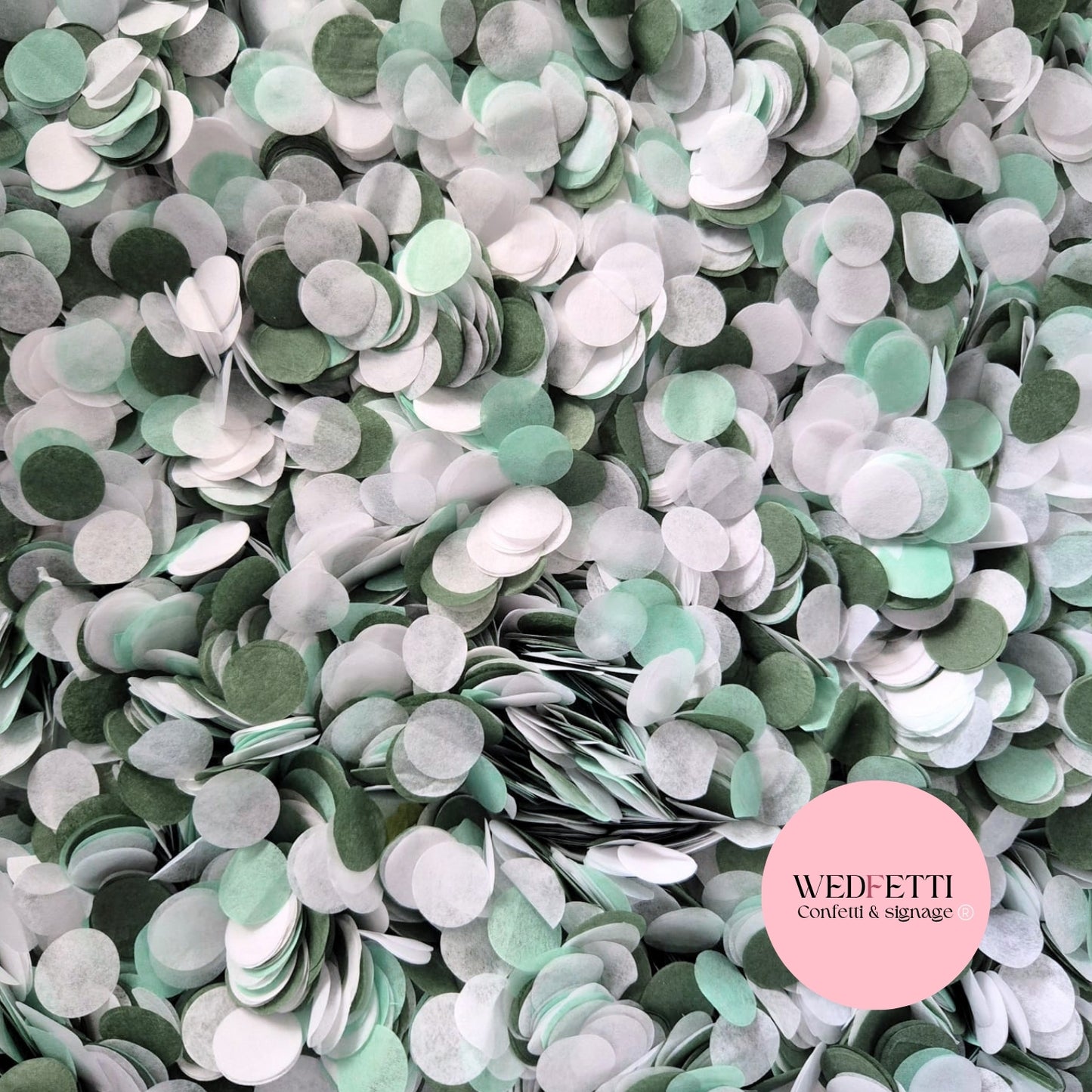 Slow falling paper Confetti - Sage mix