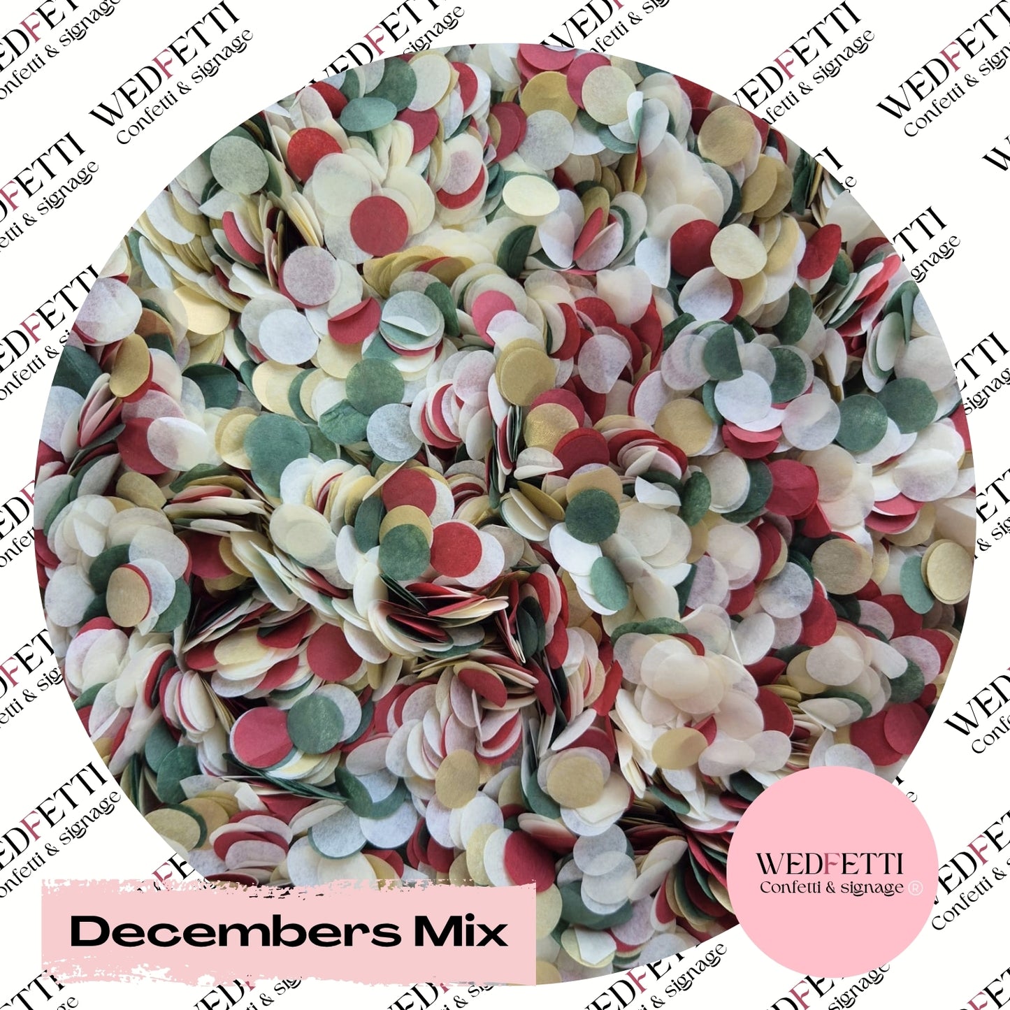 Slow falling paper Confetti - Decembers Mix