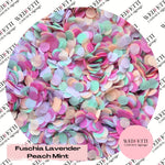 Slow falling paper Confetti - Fuschia Lavender Peach Mint