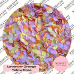 Slow falling paper Confetti - Lavender Orange Yellow Rose