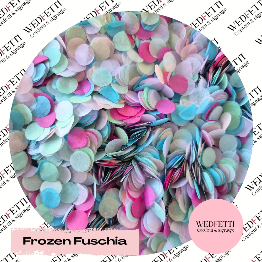 Slow falling paper Confetti - Frozen Fuschia