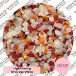 Slow falling paper Confetti - Light Ivory Orange Wine