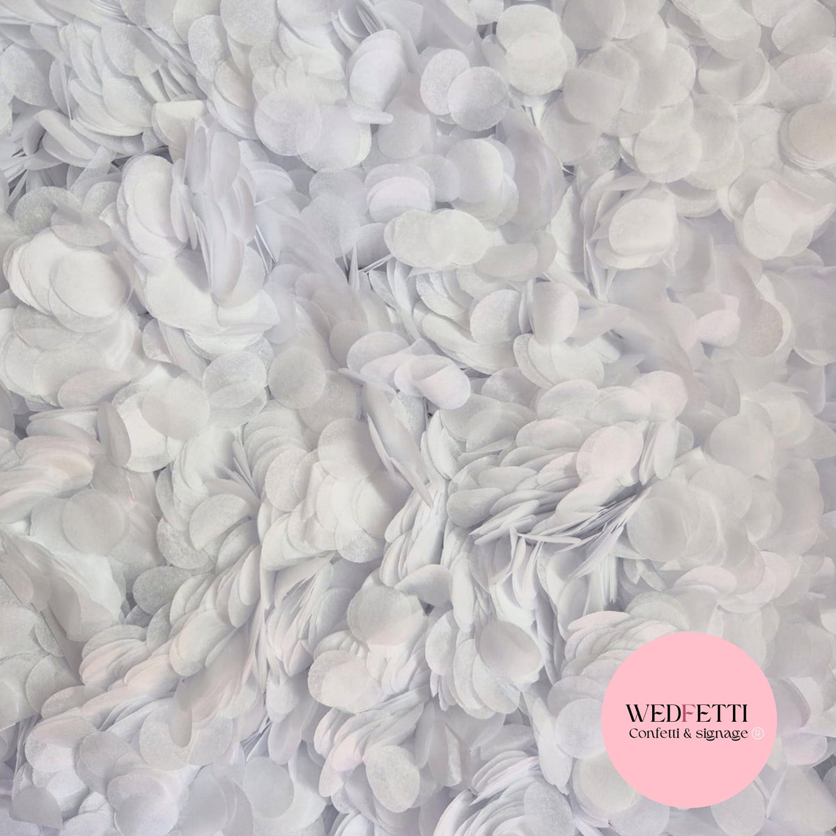 Slow falling paper Confetti - Ice White